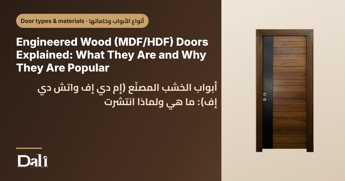 Engineered Wood (MDF/HDF) Doors Explained: What They Are and Why They Are Popular