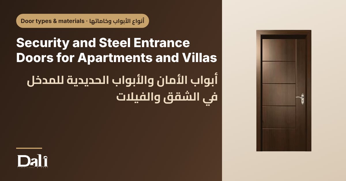 Security and Steel Entrance Doors for Apartments and Villas