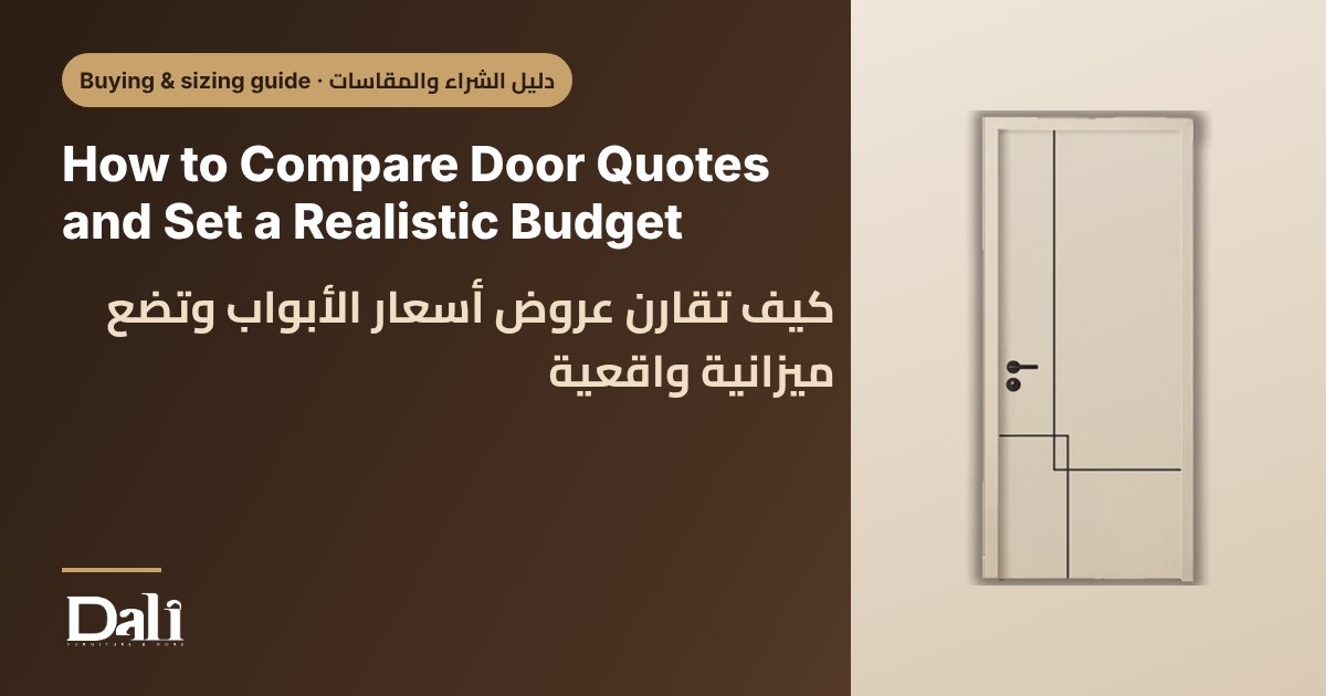 How to Compare Door Quotes and Set a Realistic Budget
